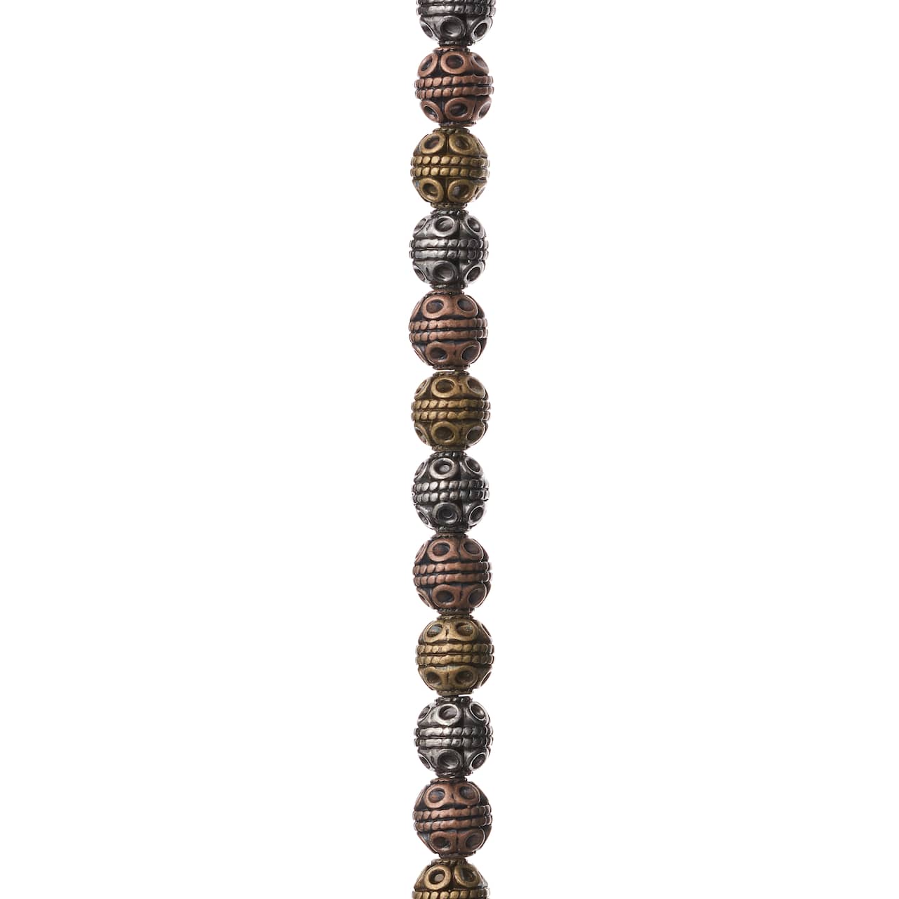 Multicolor Metal Round Beads, 8mm by Bead Landing™